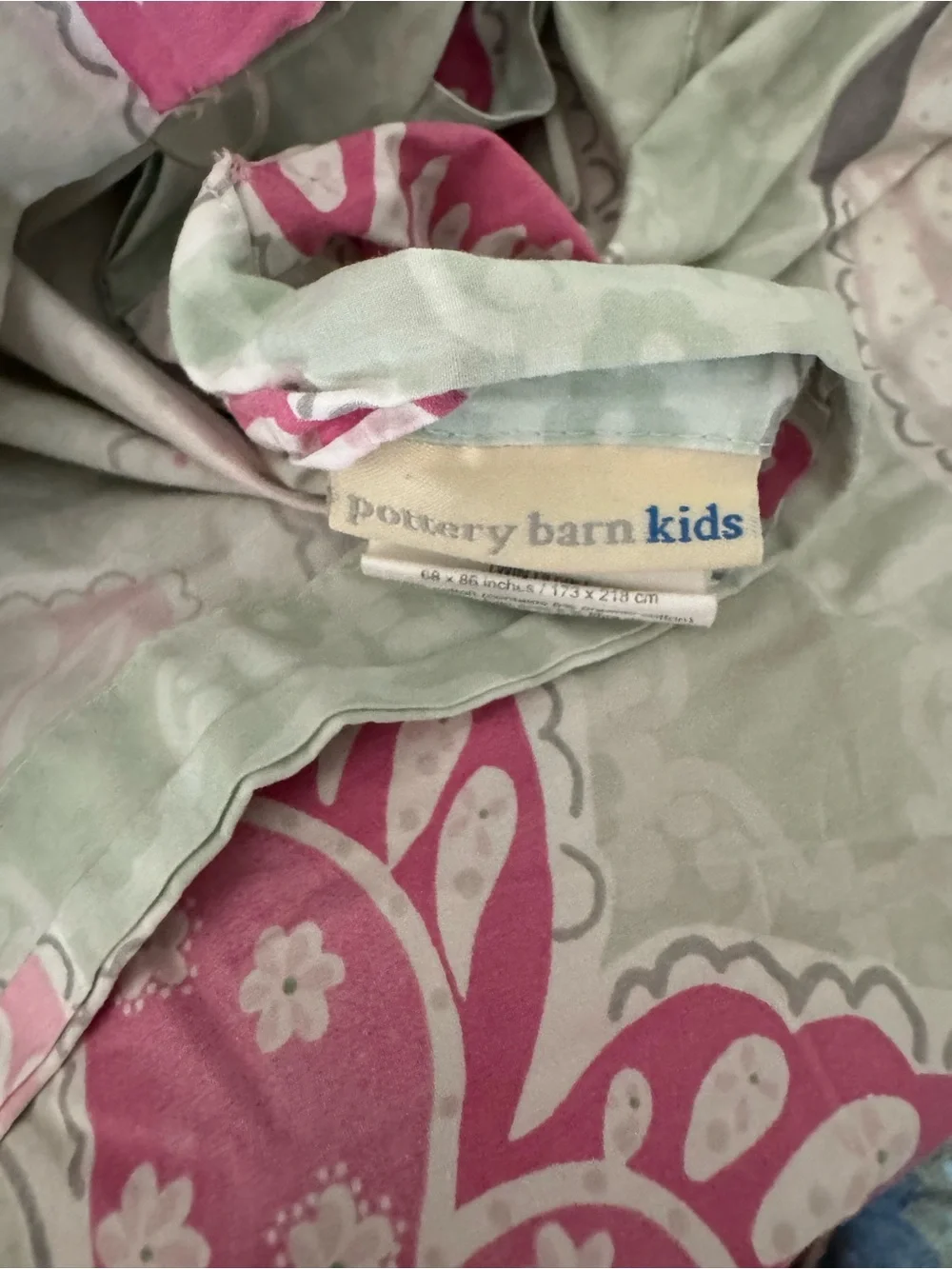 Pottery Barn Kids twin duvet cover